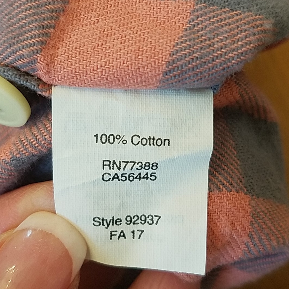 J. Crew orange and grey flannel shirt - Picture 3 of 3